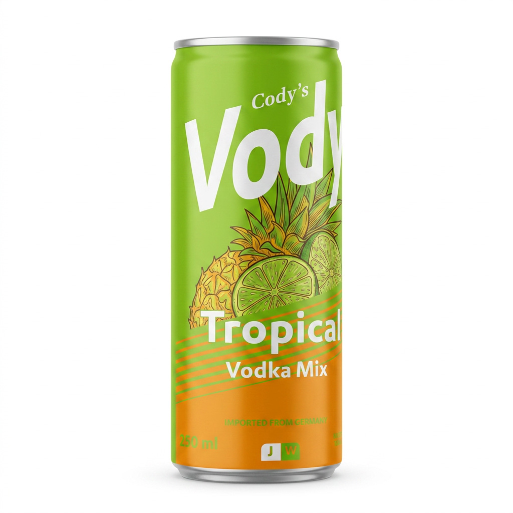 Cody'S Vody Tropical Vodka Mix 250Ml