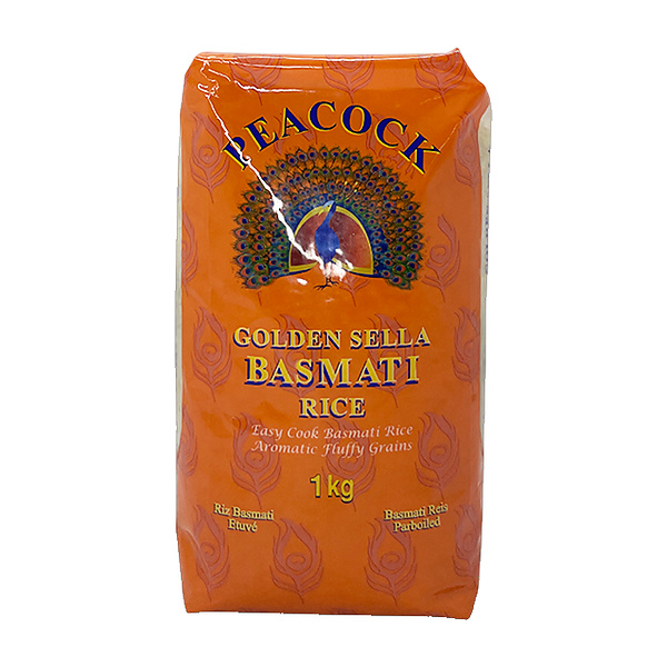 Peacock Golden Sella Basmati Rice 1Kg