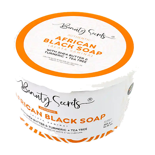 Beauty Secrets African Black Soap With Tumeric + Tea 350G