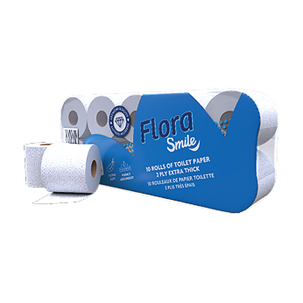 Flora Smile Toilet Rolls 10