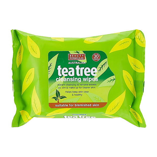 Beauty Formulas Tea Tree Cleansing Wipes