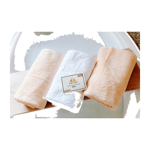 White & Rose Cotton Towel