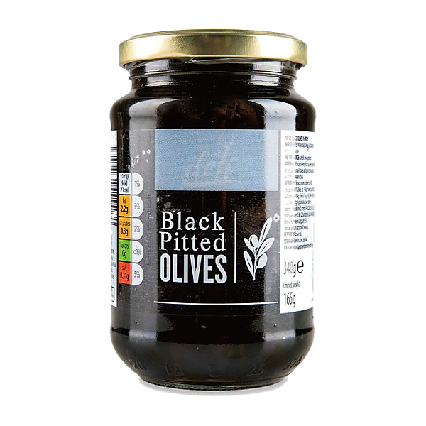 The Deli Pitted Black Olives 165G