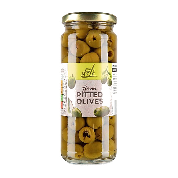 The Deli Pitted Green Olives 165G