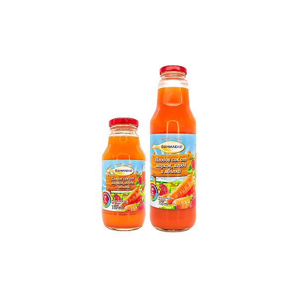 Frutas Tressure Carrot,Strawberry,Apple Juice