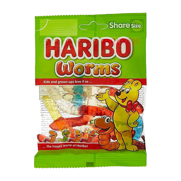 Haribo Worms Fruit Flav.Jellies 80G