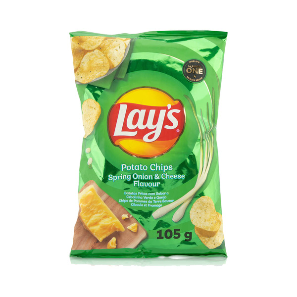 Lay'S Potatoe Chip Spring Onions&Cheese 105G