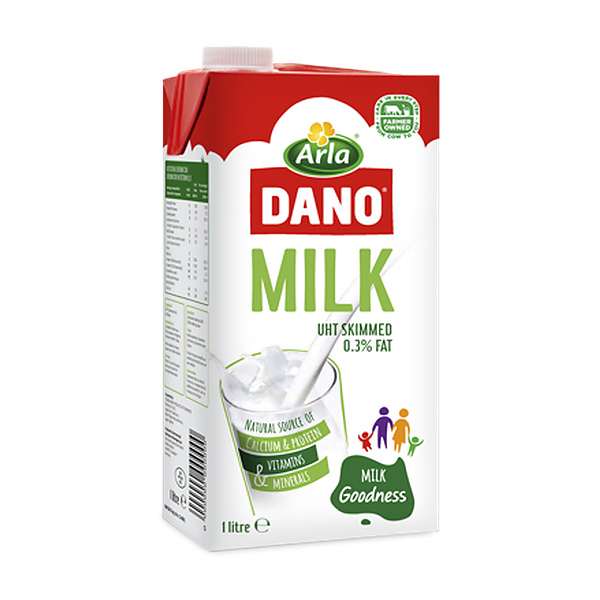 Arla Dano Uht Skimmed Milk 1Litre