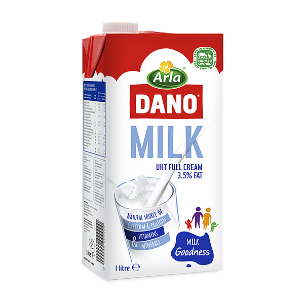 Arla Dano Uht Full Cream Milk 1Litre