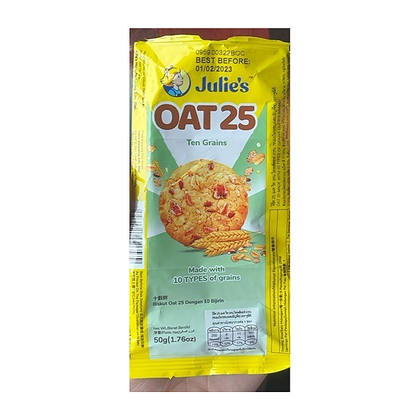 Julies Oat Ten Grains Cookies 50G