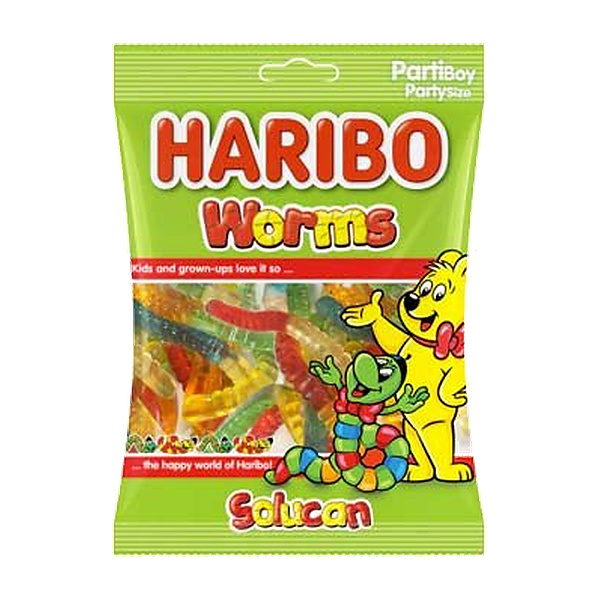 Haribo Worms Fruit Flav. Jellies 160G