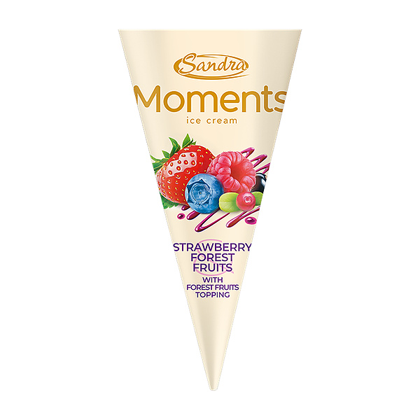 Sandra Moments Strawberry Forest Fruit Cone 105G