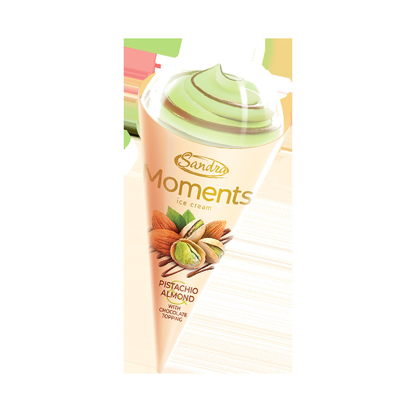 Sandra Moments Pistachio Almond Cone 105G