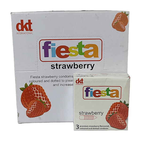 Fiesta Strawberry 3 Premium Condoms